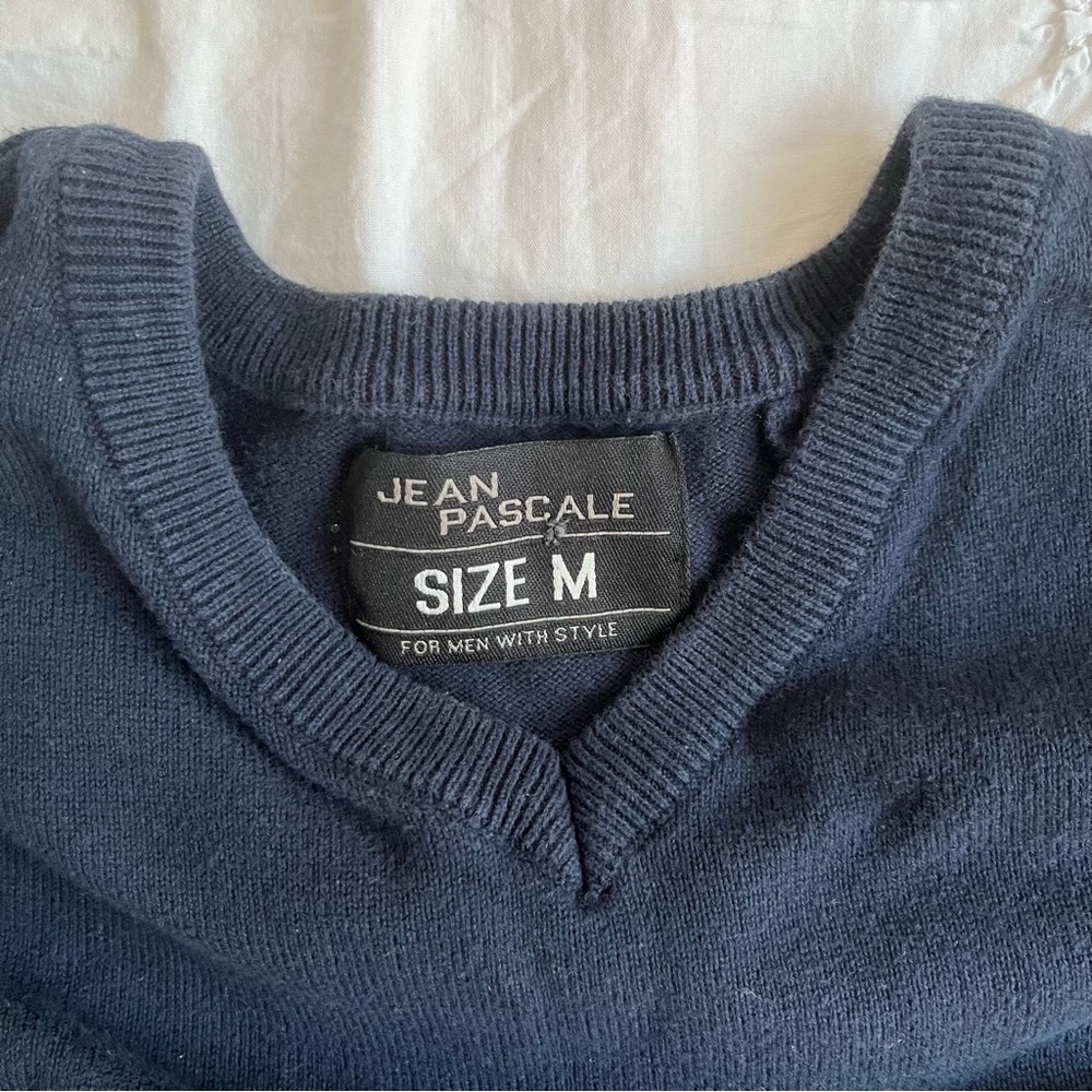 Navy V-Neck Sweater